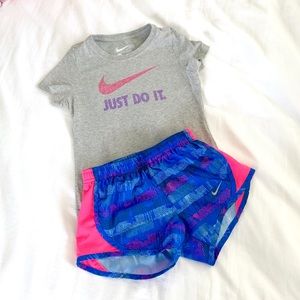 ⚽️ Girls Nike T-Shirt and Shorts Size XS